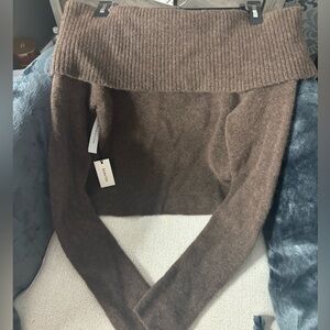 Babaton by Aritzia off the shoulder long sleeved sweater in size medium